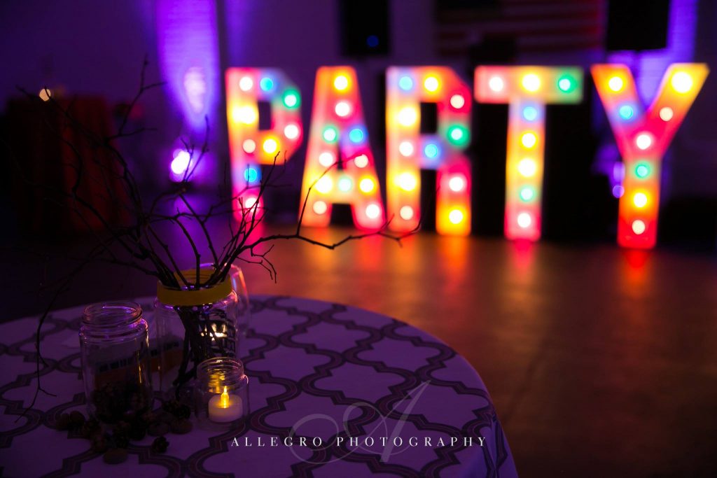 Party Marquee Letters Colored Lights