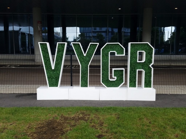 Grass in Marquee Letters
